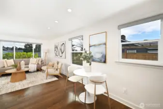 Cozy dining space - could fit a bigger table if needed!