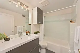 Full bathroom renovated by the previous owners.