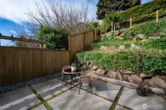 Neighbor to finish the fence at the top of the property.