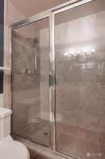 Tile shower in primary bath