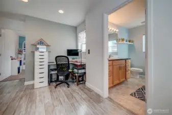 Upstairs look into the perfect office nook