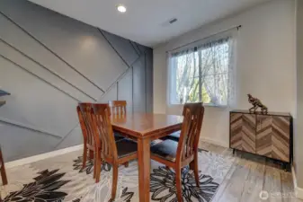 Dining space right off kitchen