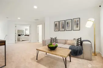 Upper level loft has flexible options.