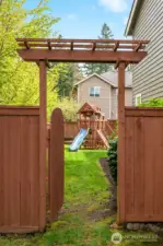 Entry gate to the backyard.