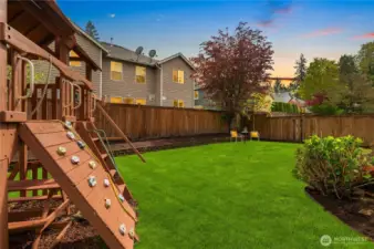 Fully Fenced Backyard for added privacy