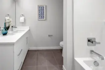 Full bath on top level (photos of lot34, same floorplan)
