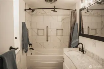 Bathroom off of the primary bedroom