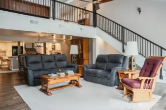 Vaulted living room
