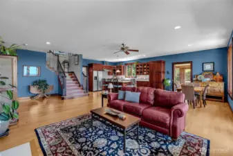 The great room from near the fireplace
