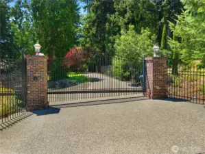 Gated entry and circular driveway. Privacy and convenience.