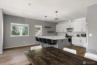 Large kitchen with huge Island