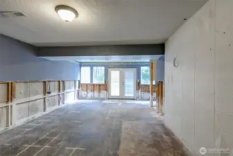 Family room down/possible master bed