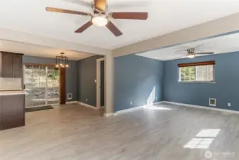 Living room, dining room