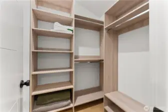 Primary walk-in closet.