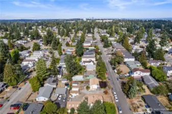 Aerial view of property