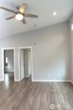 ONCE INSIDE, THE HOME HAS VINYL WOOD LOOK FLOORING THROUGH OUT!