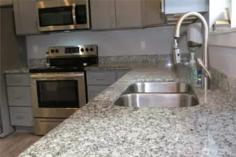 CLOSE-UP OF THE QUARTZ COUNTER TOPS!