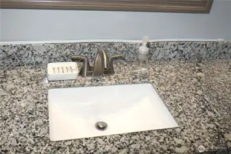 CLOSE-UP OF THE QUARTZ COUNTERTOP!