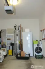 INSIDE THE ONE CAR GARAGE THERE IS ROOM FOR A WASHER DRYER!