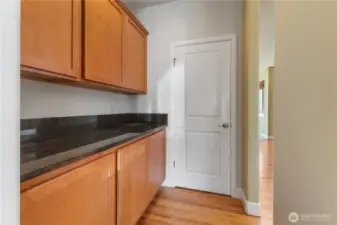 View of the butler's pantry.