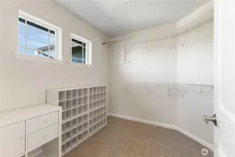 Large walk-in closet.