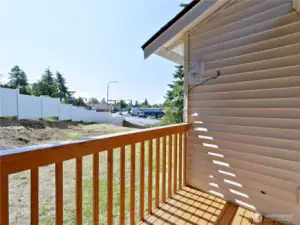 Backyard view from deck