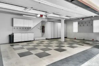 3 car garage, pristine with plenty of storage.