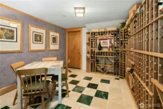 Store your favorite vintage in this 560 bottle Wine Cellar / Tasting Room, naturally temperature regulated because it is largely surrounded by Earth.