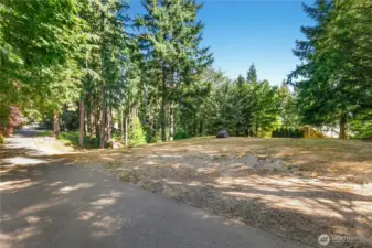 This is the start of the lot, this space can be used as overflow parking or build a shop/garage here in the future.
