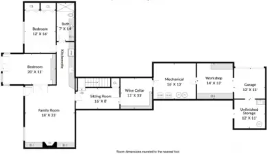 Lower level floorplan