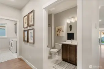 Bathroom 2, laundry room