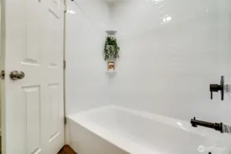 Bath Fitters renovated the shower/tub.  This comes with a life time warranty.