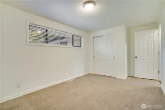 Bedroom facing the backyard.