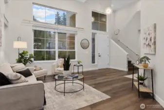 Formal living space is light and bright!