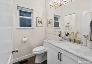 Lower level updated 3/4 bathroom