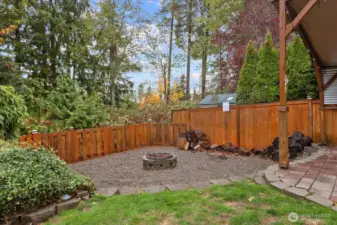 Private outdoor firepit for those seeking relaxation and social gatherings in a cozy, open-air setting.