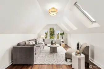 3rd level extended bonus room featuring new LVP flooring, new light fixtures. Enjoy plenty of natural light and a view of the Olympic Mountains.