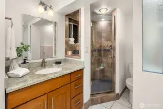 Second bathroom with walk-in shower