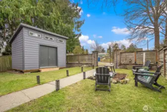 new backyard shed for storage.
