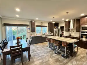Awesome kitchen with so much storage and counter space and storage. A gormet chef's dream!