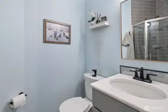 3/4 bathroom located on the main floor next to the mud room.