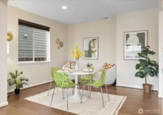 Spacious dining space