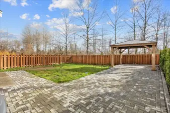 Paver patio overlooking Lowell trails