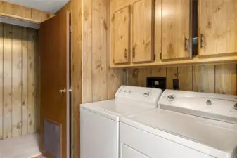 Utility room with washer and dryer