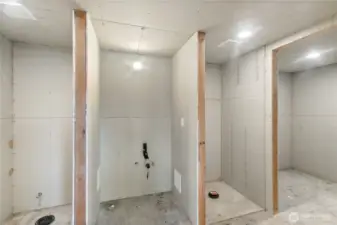 Unfinished Bathroom above garage level