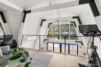 Upper level overlooking downstairs.