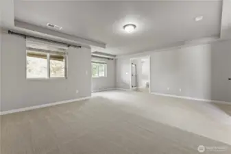 Expansive primary bedroom.