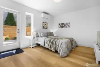 Ground floor bedroom with separate entry.