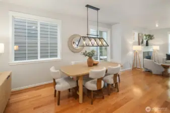 Large Dining space that leads out to private patio.
