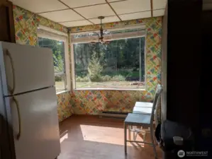 Eating nook with lots of natural light